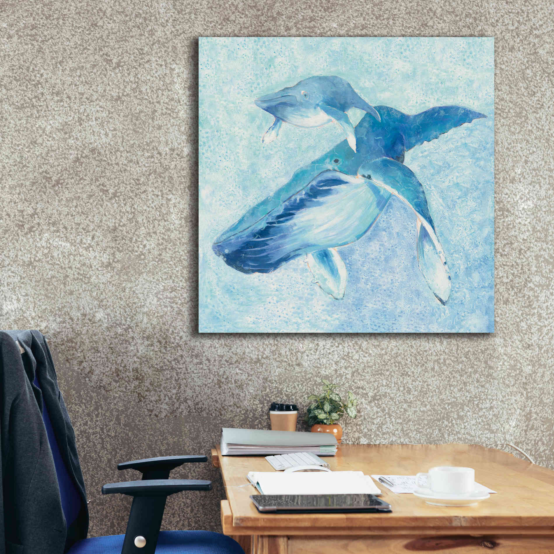 'Blue Mama v2' by Phyllis Adams, Canvas Wall Art,37 x 37
