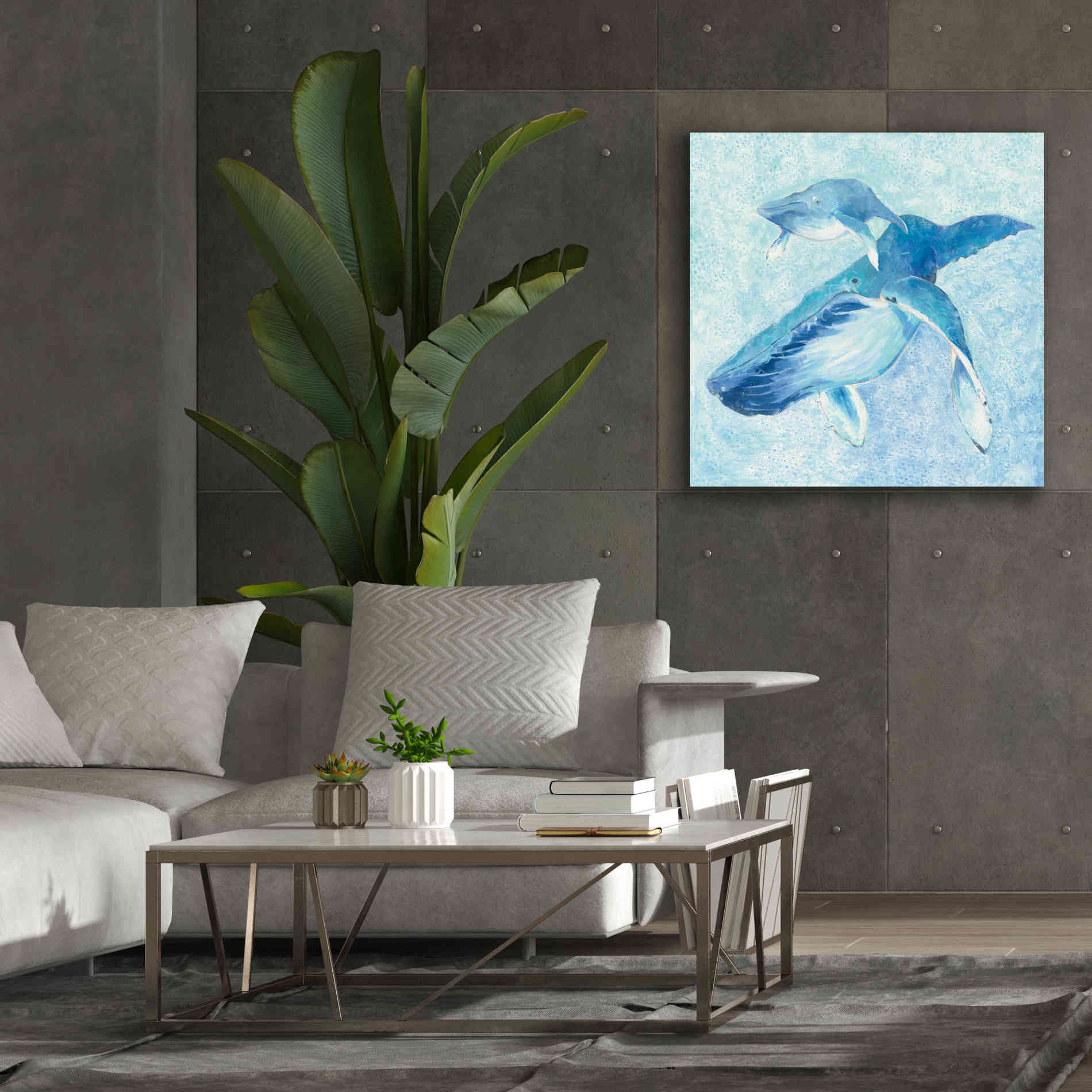 'Blue Mama v2' by Phyllis Adams, Canvas Wall Art,37 x 37