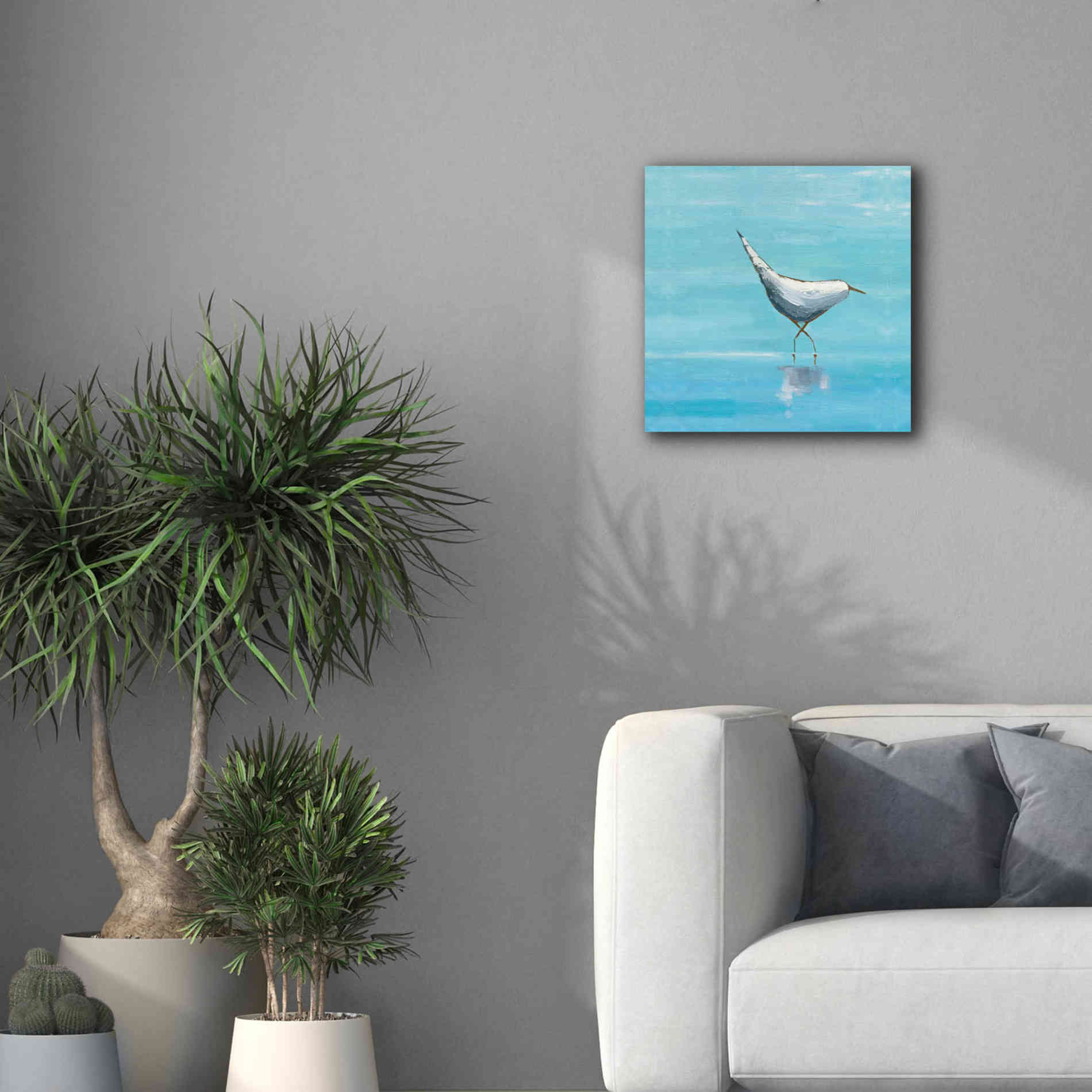 'Egret I Bright' by Phyllis Adams, Canvas Wall Art,18 x 18
