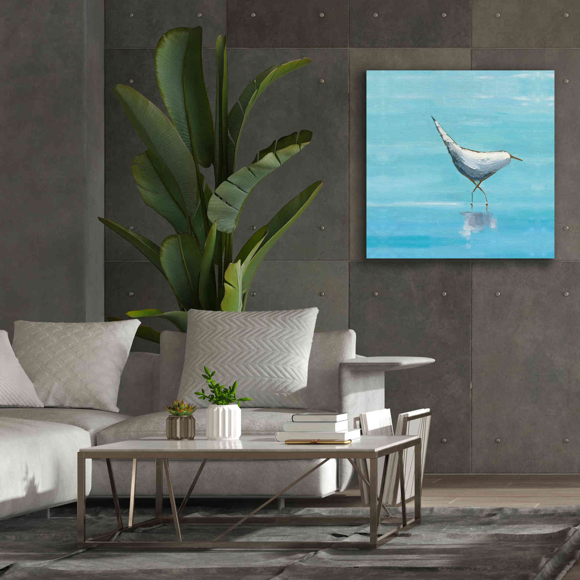 'Egret I Bright' by Phyllis Adams, Canvas Wall Art,37 x 37