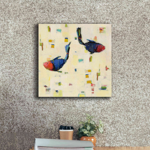 Image of 'One Fish Two Fish Big' by Phyllis Adams, Canvas Wall Art,18 x 18
