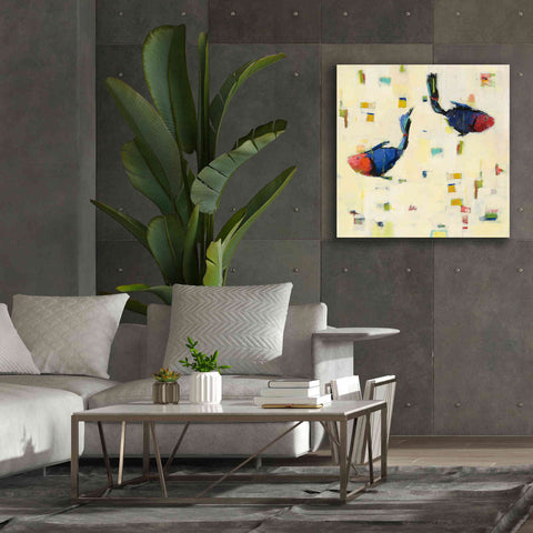 Image of 'One Fish Two Fish Big' by Phyllis Adams, Canvas Wall Art,37 x 37