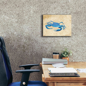 'Blue Crab V Neutral Crop' by Phyllis Adams, Canvas Wall Art,16 x 12