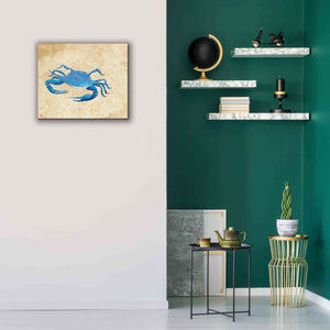 'Blue Crab V Neutral Crop' by Phyllis Adams, Canvas Wall Art,24 x 20