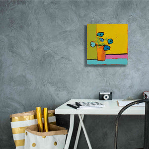 'Orange Vase Bright' by Phyllis Adams, Canvas Wall Art,12 x 12