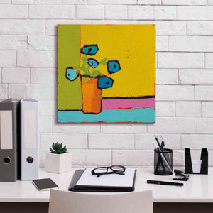 'Orange Vase Bright' by Phyllis Adams, Canvas Wall Art,18 x 18