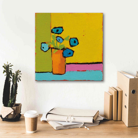 Image of 'Orange Vase Bright' by Phyllis Adams, Canvas Wall Art,18 x 18