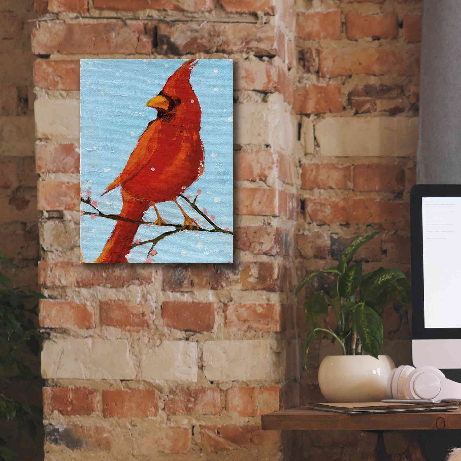 'Cardinal II' by Phyllis Adams, Canvas Wall Art,12 x 16
