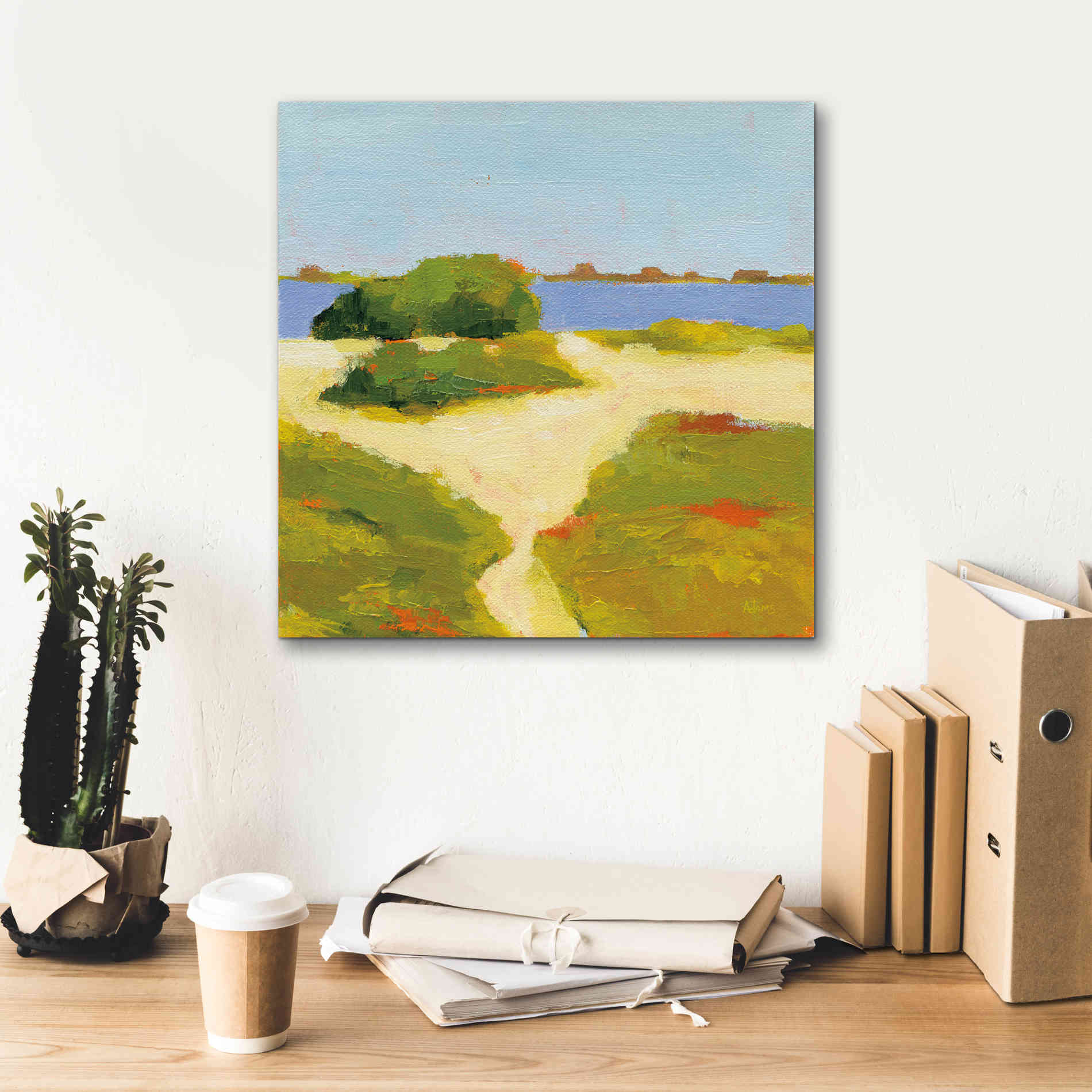 'Path to the Beach' by Phyllis Adams, Canvas Wall Art,18 x 18