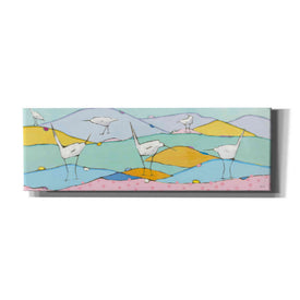'Marsh Egrets I Pink Sand' by Phyllis Adams, Canvas Wall Art