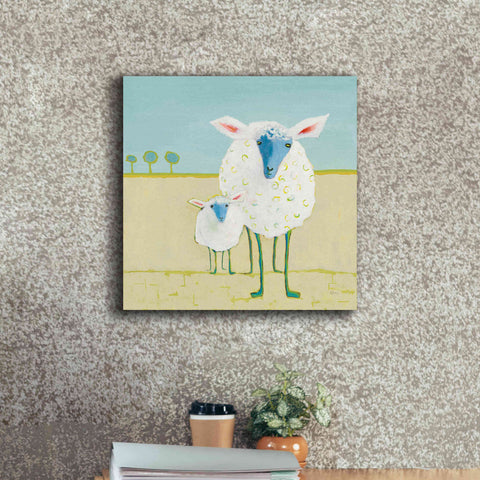 Image of 'Colorful Sheep' by Phyllis Adams, Canvas Wall Art,18 x 18
