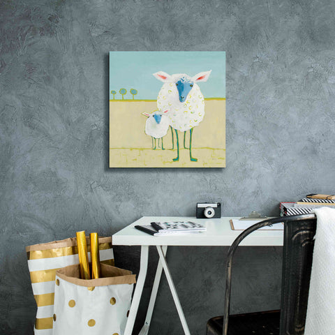 Image of 'Colorful Sheep' by Phyllis Adams, Canvas Wall Art,18 x 18