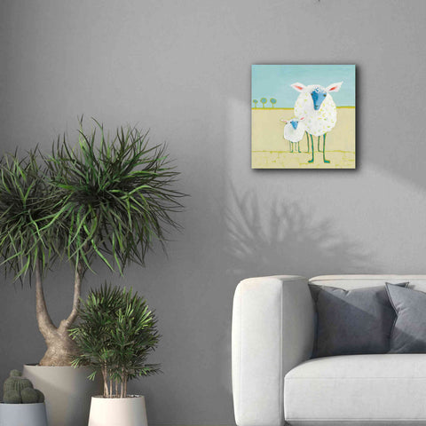 Image of 'Colorful Sheep' by Phyllis Adams, Canvas Wall Art,18 x 18