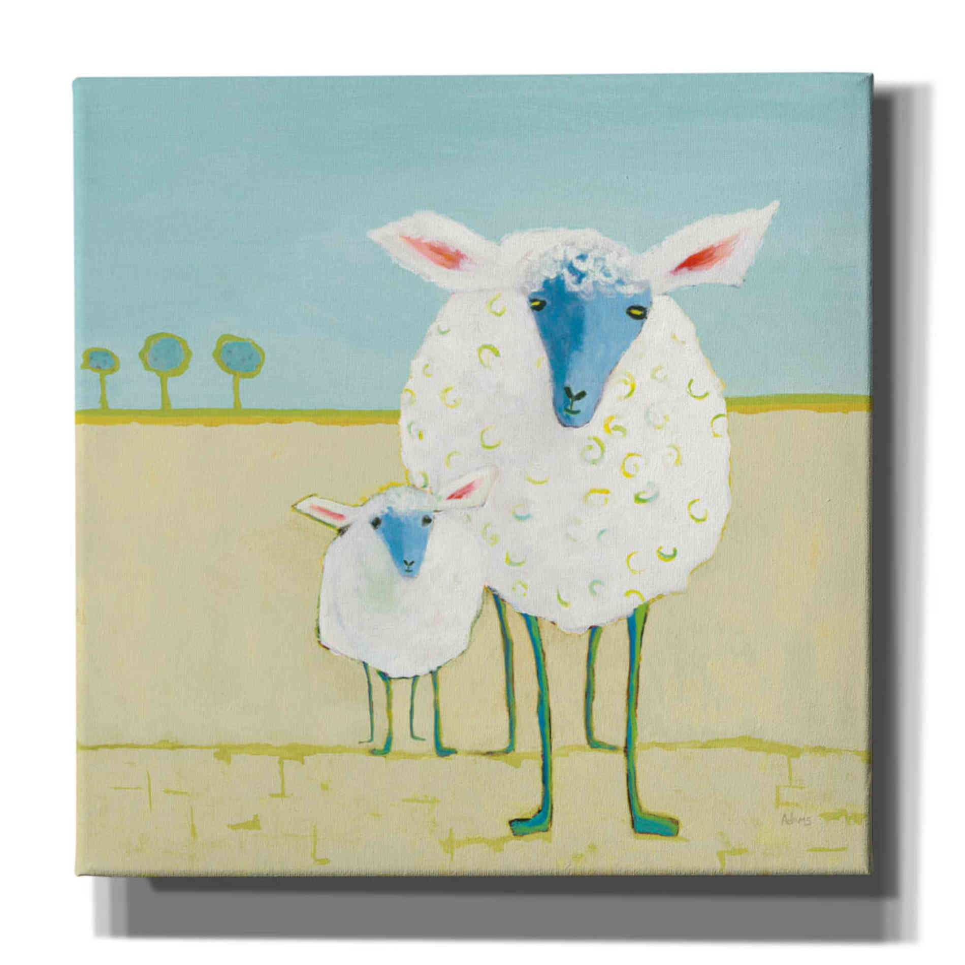 'Colorful Sheep' by Phyllis Adams, Canvas Wall Art