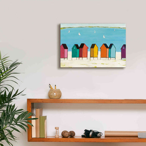 Image of 'Cabanas I' by Phyllis Adams, Canvas Wall Art,18 x 12