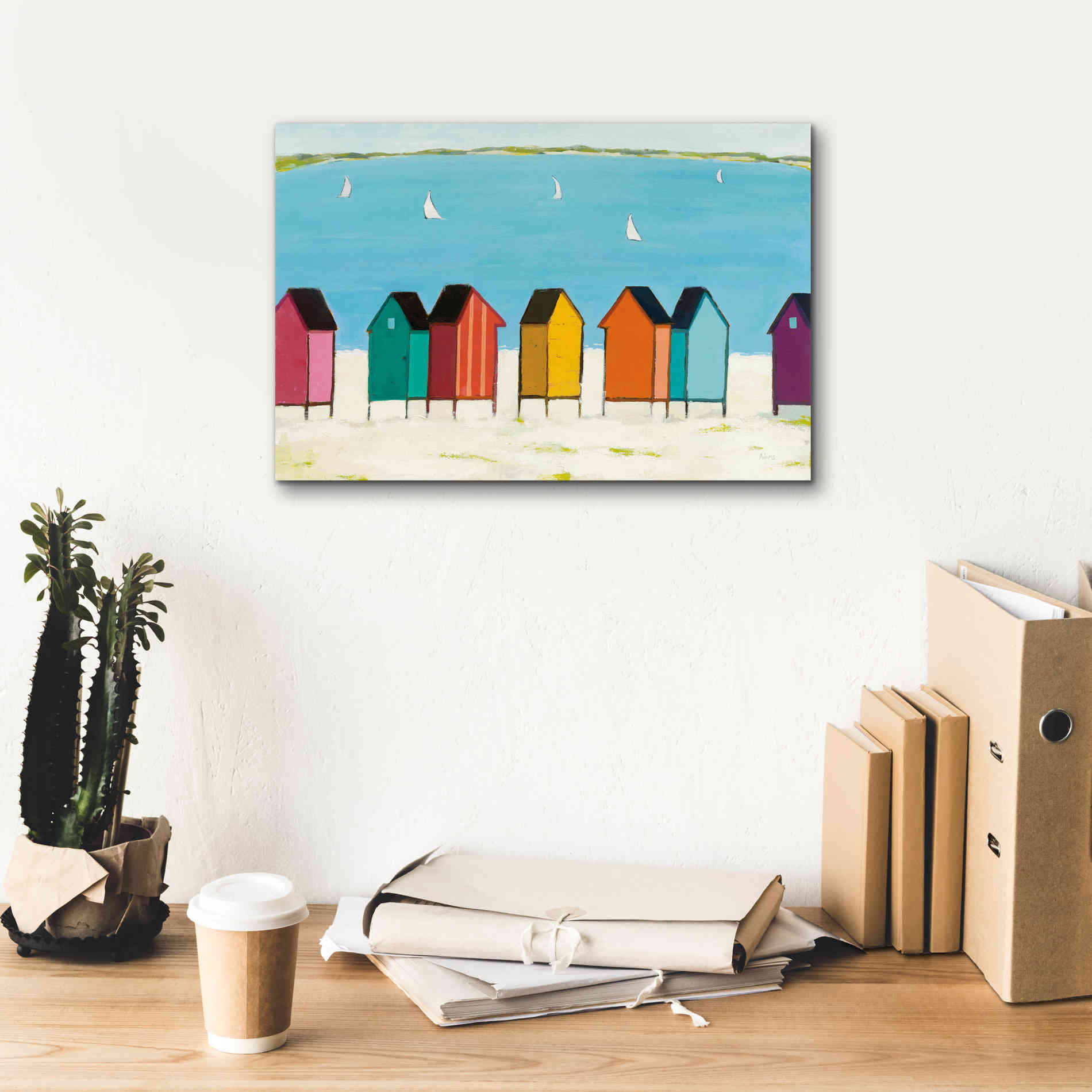 'Cabanas I' by Phyllis Adams, Canvas Wall Art,18 x 12