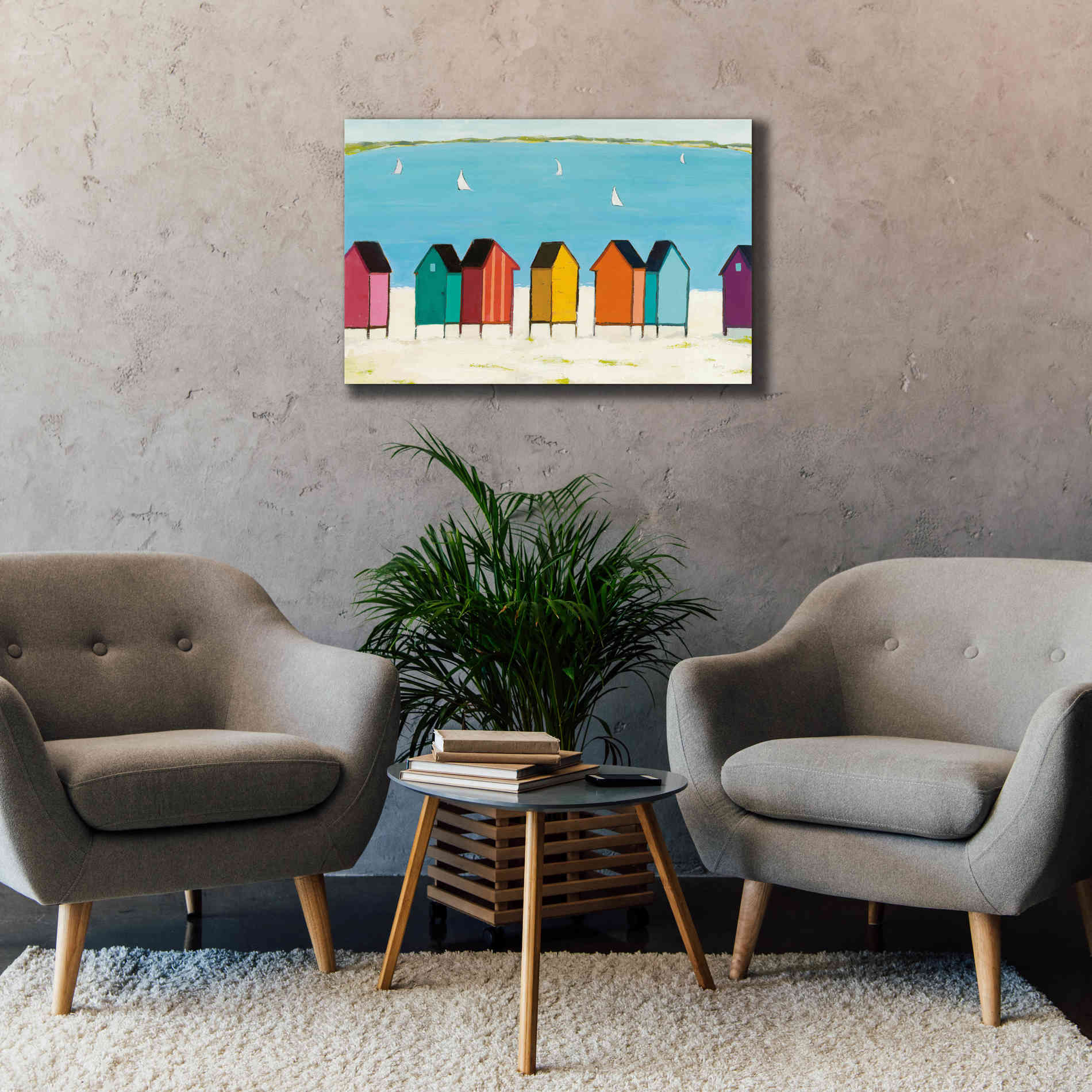 'Cabanas I' by Phyllis Adams, Canvas Wall Art,40 x 26