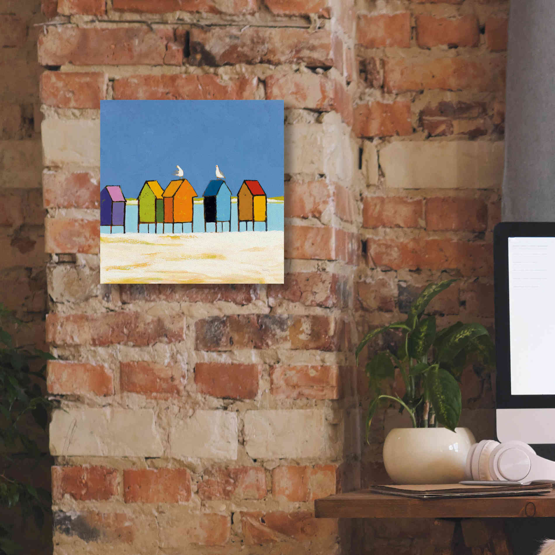 'Cabanas II' by Phyllis Adams, Canvas Wall Art,12 x 12