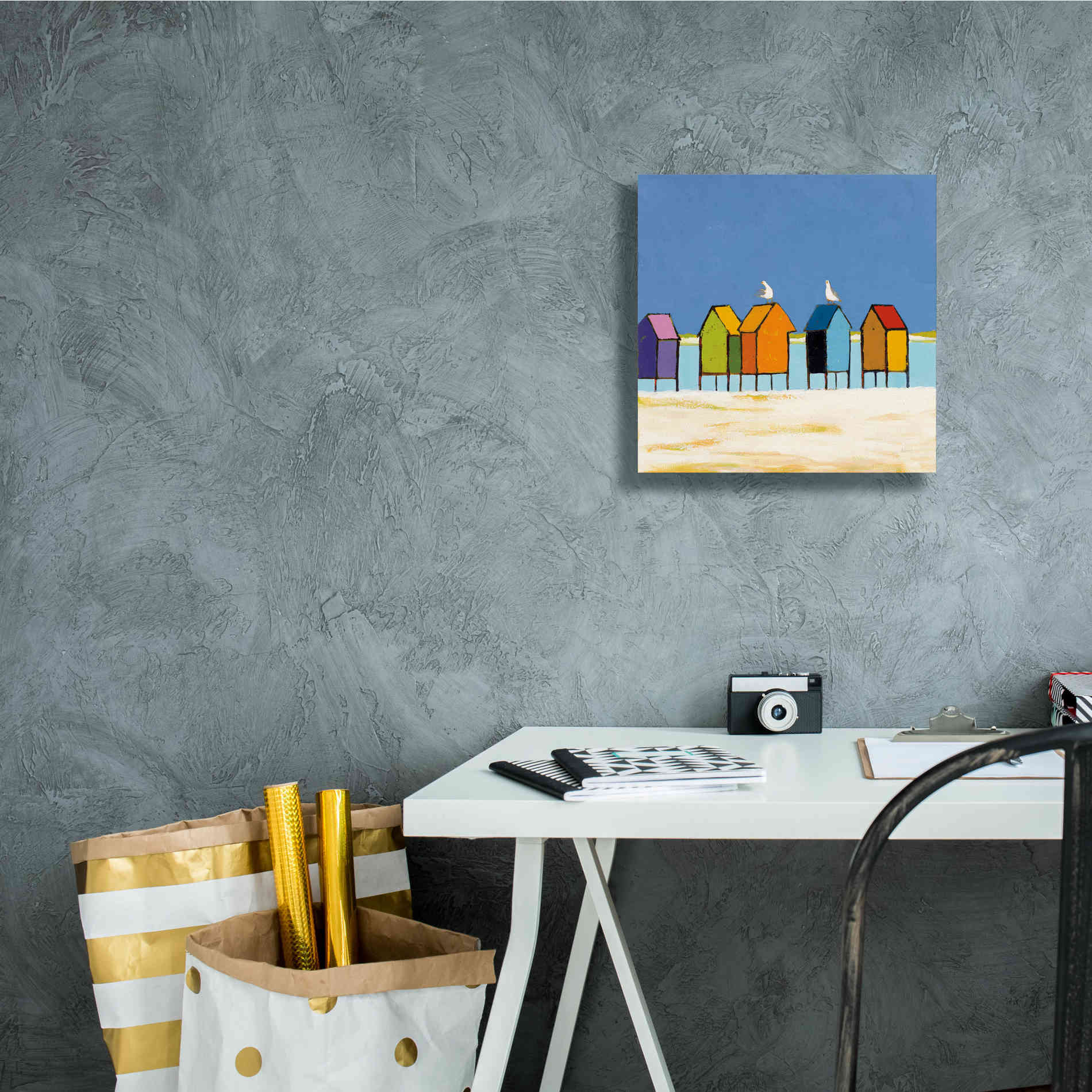 'Cabanas II' by Phyllis Adams, Canvas Wall Art,12 x 12