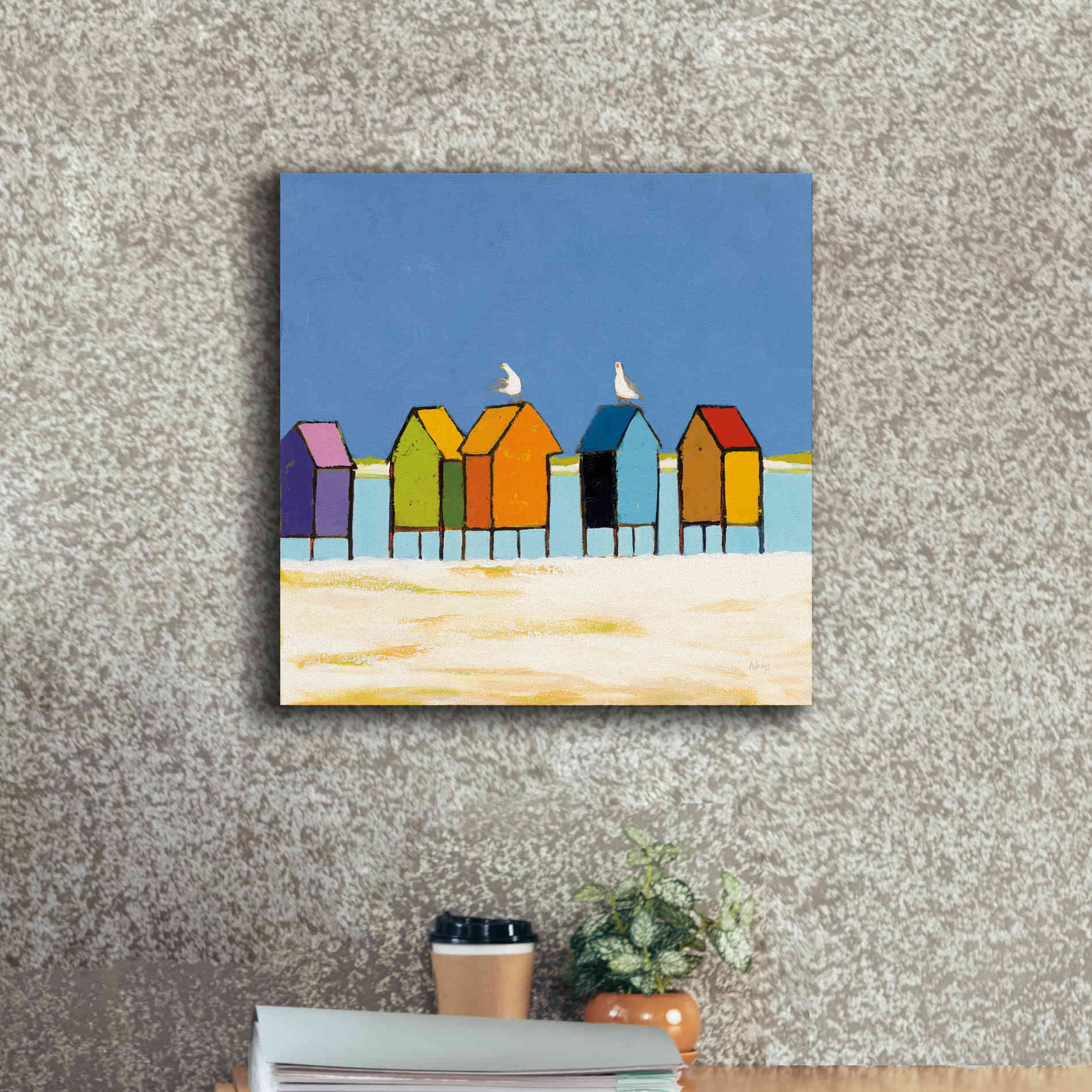 'Cabanas II' by Phyllis Adams, Canvas Wall Art,18 x 18
