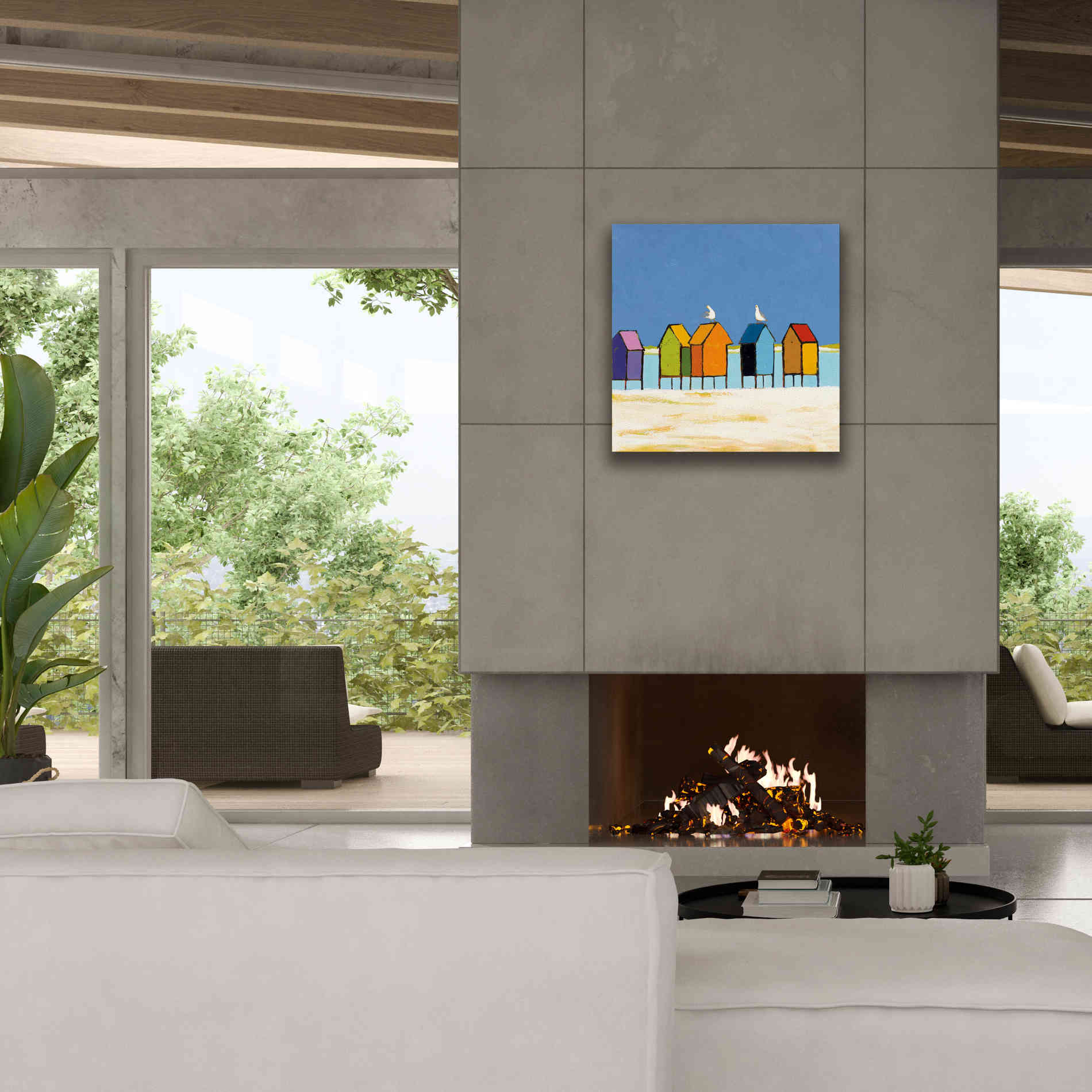 'Cabanas II' by Phyllis Adams, Canvas Wall Art,26 x 26