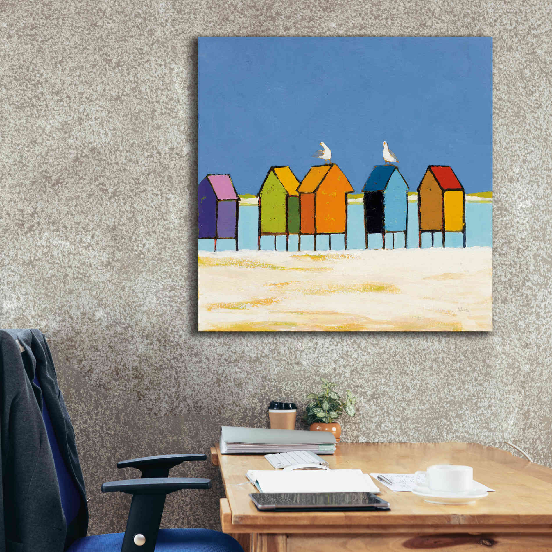 'Cabanas II' by Phyllis Adams, Canvas Wall Art,37 x 37