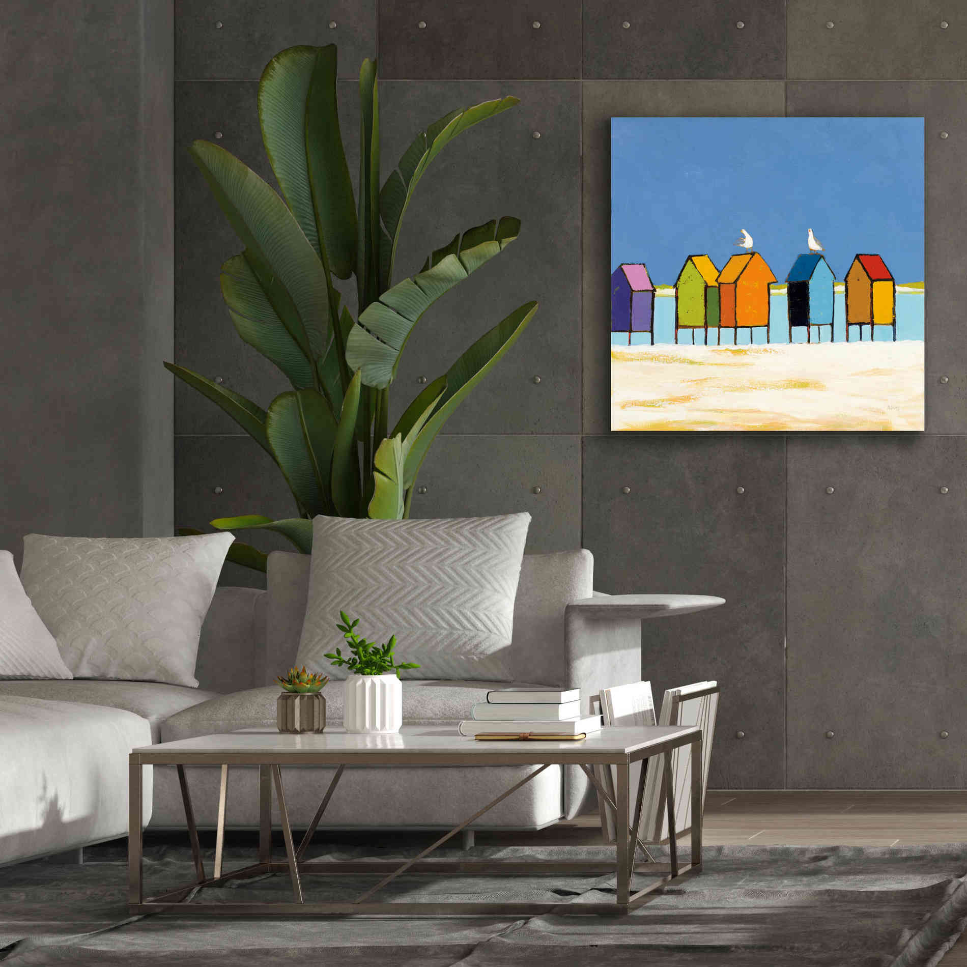 'Cabanas II' by Phyllis Adams, Canvas Wall Art,37 x 37