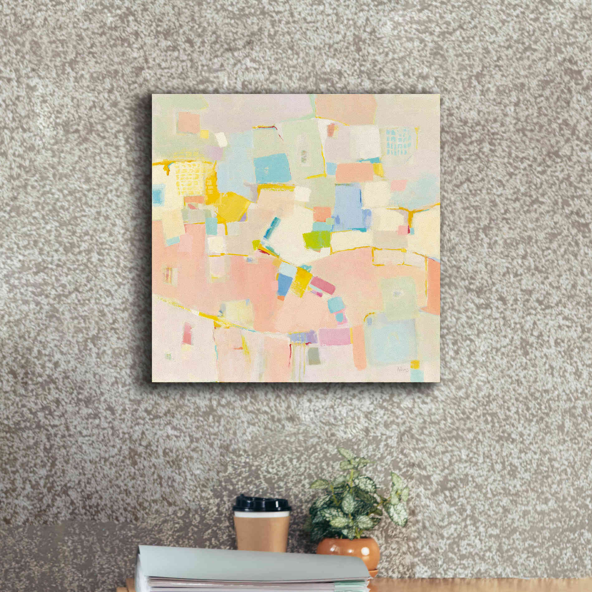 'Block Party' by Phyllis Adams, Canvas Wall Art,18 x 18