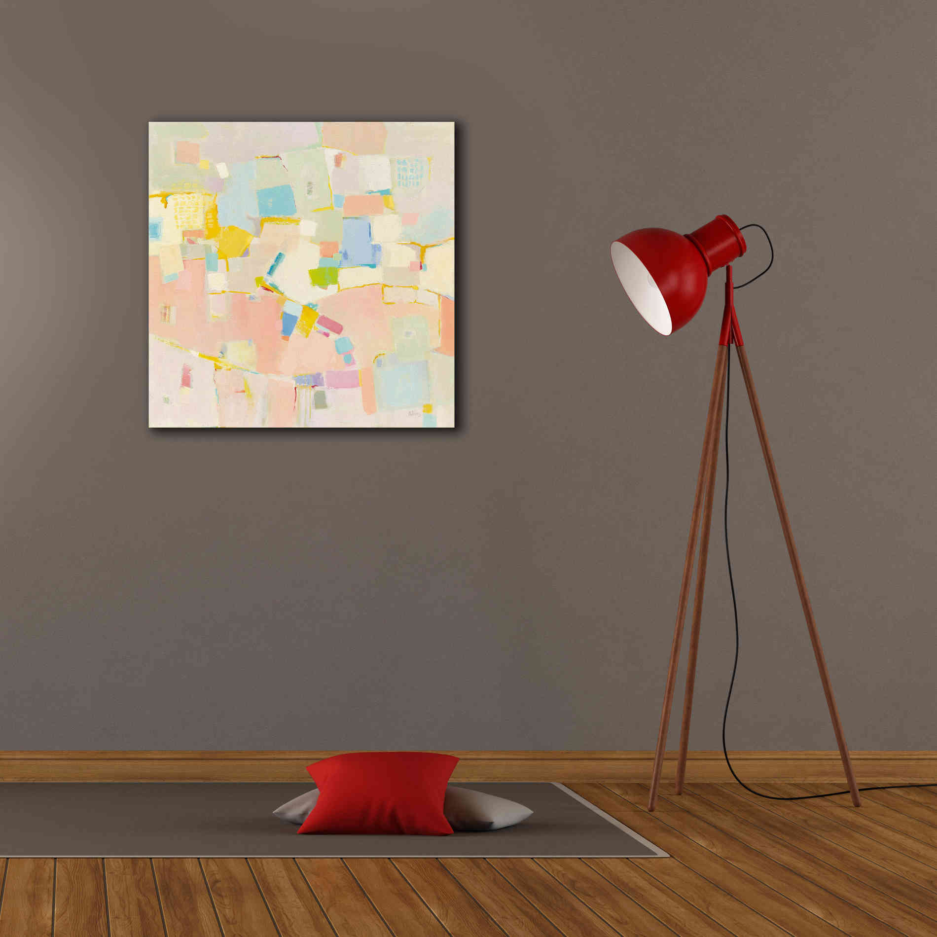 'Block Party' by Phyllis Adams, Canvas Wall Art,26 x 26