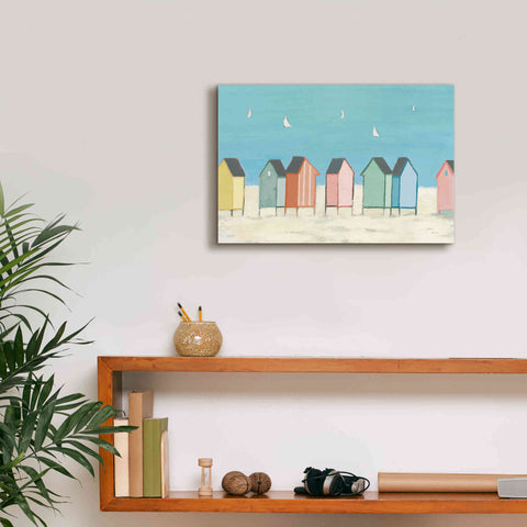 Image of 'Cabanas I Pastel' by Phyllis Adams, Canvas Wall Art,18 x 12