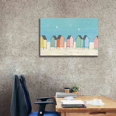 Image of 'Cabanas I Pastel' by Phyllis Adams, Canvas Wall Art,40 x 26