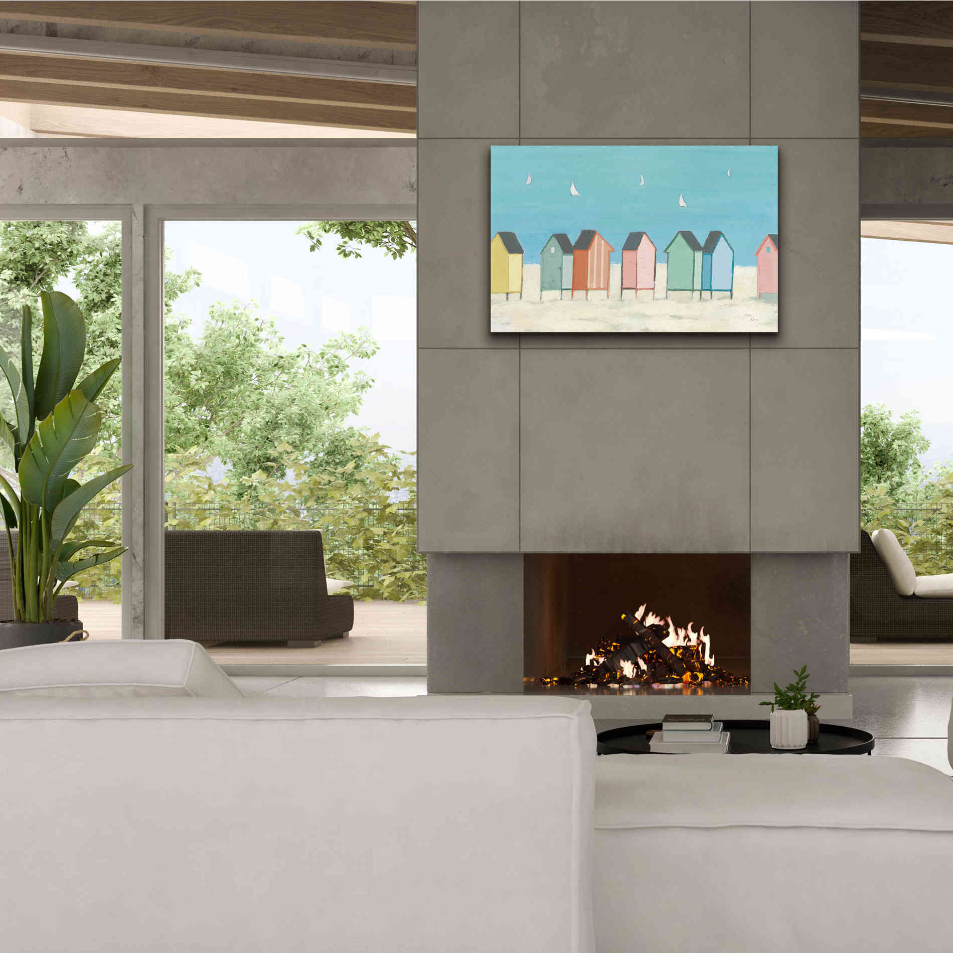 'Cabanas I Pastel' by Phyllis Adams, Canvas Wall Art,40 x 26