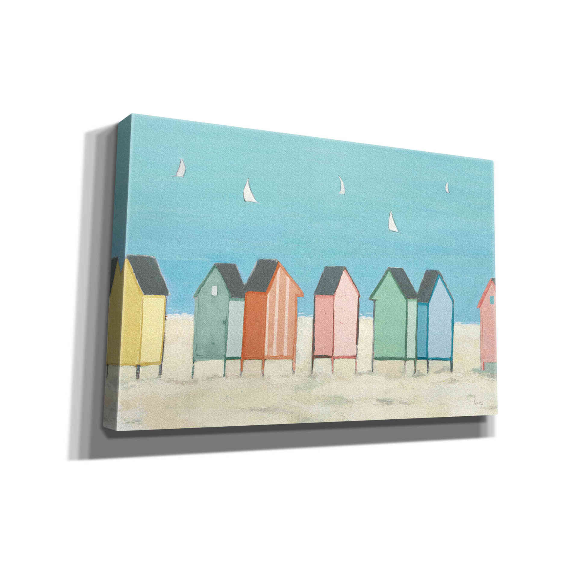 'Cabanas I Pastel' by Phyllis Adams, Canvas Wall Art