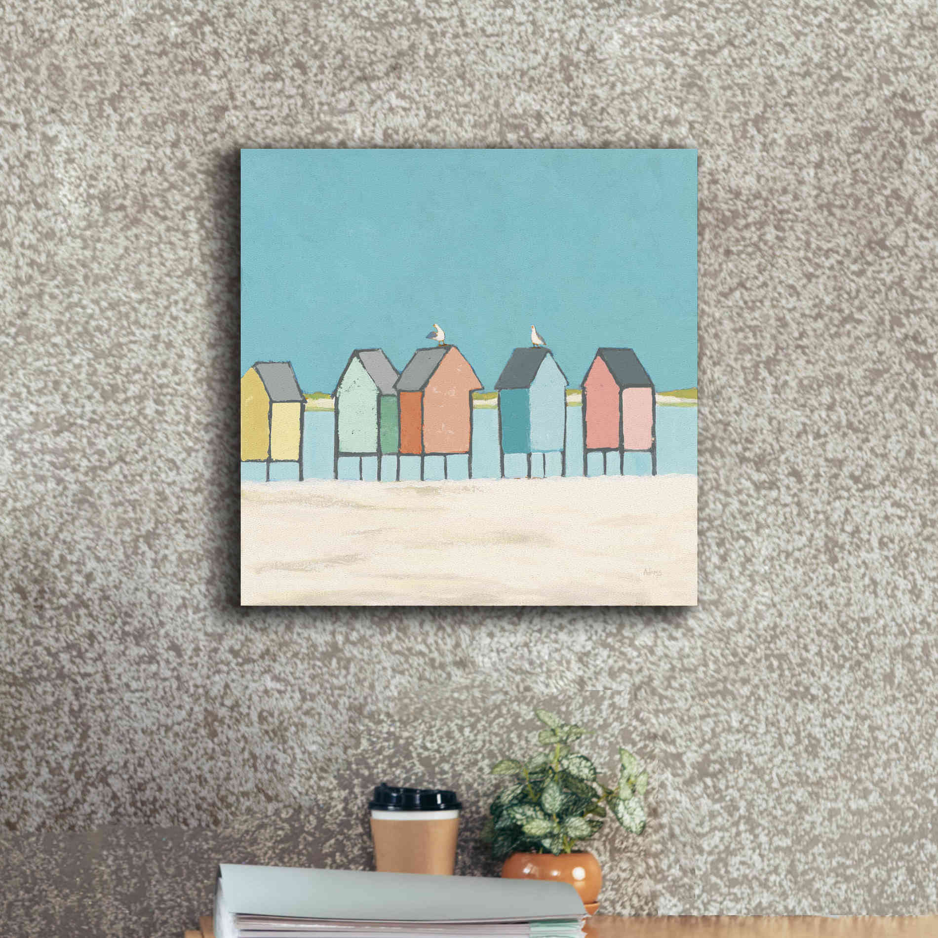 'Cabanas II Pastel' by Phyllis Adams, Canvas Wall Art,18 x 18
