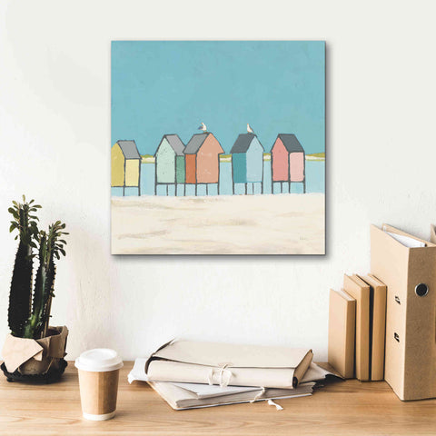 Image of 'Cabanas II Pastel' by Phyllis Adams, Canvas Wall Art,18 x 18