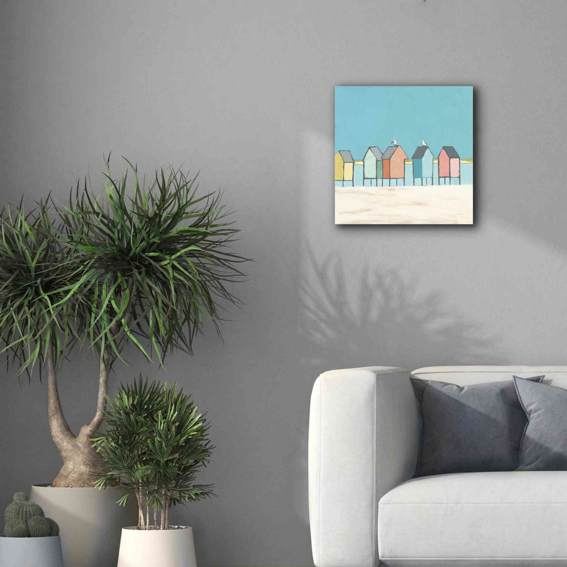 'Cabanas II Pastel' by Phyllis Adams, Canvas Wall Art,18 x 18