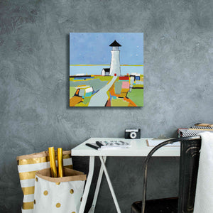 'To the Lighthouse' by Phyllis Adams, Canvas Wall Art,18 x 18
