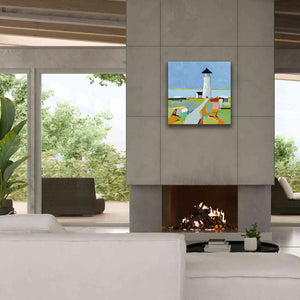 'To the Lighthouse' by Phyllis Adams, Canvas Wall Art,26 x 26