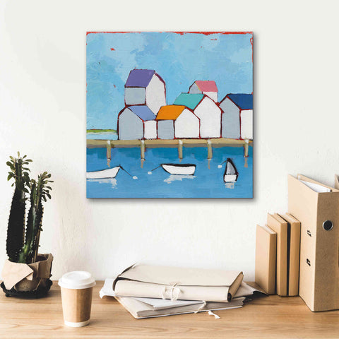 Image of 'The Wharf' by Phyllis Adams, Canvas Wall Art,18 x 18