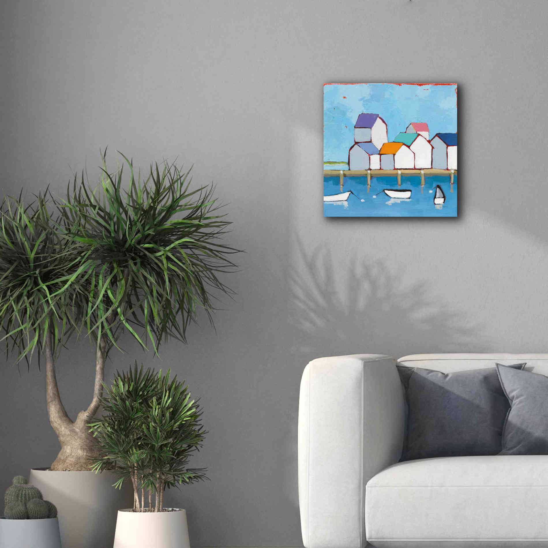 'The Wharf' by Phyllis Adams, Canvas Wall Art,18 x 18