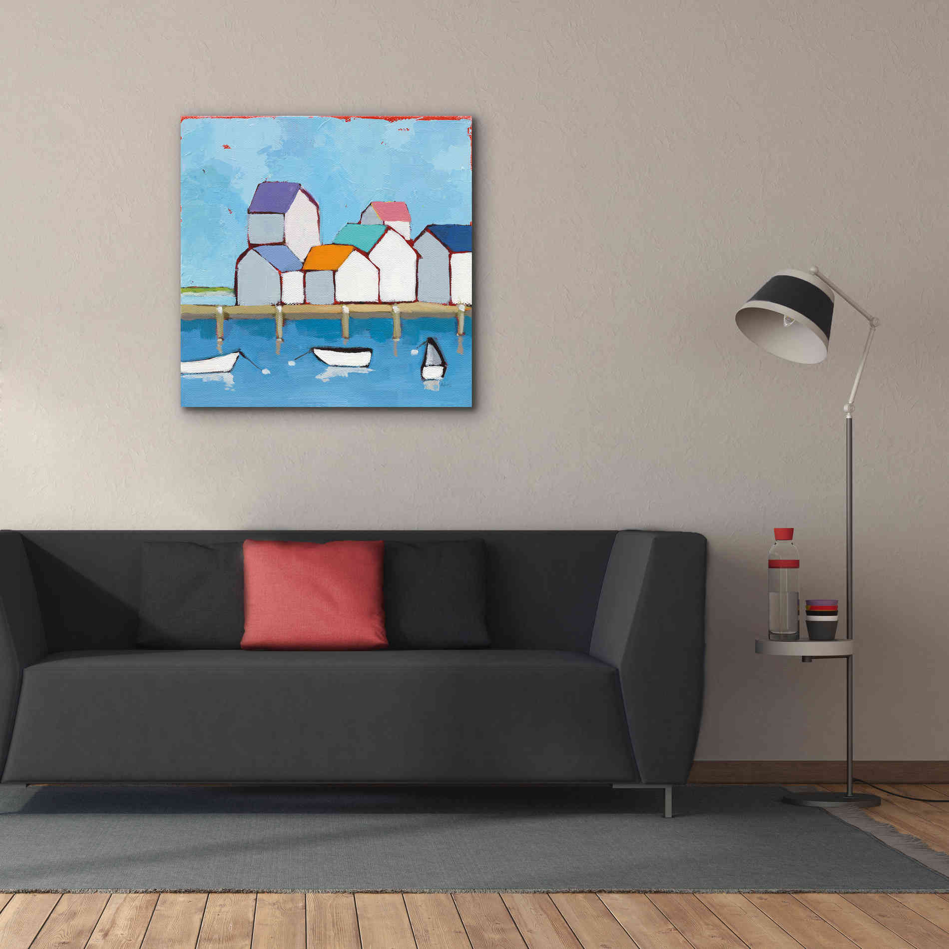 'The Wharf' by Phyllis Adams, Canvas Wall Art,37 x 37