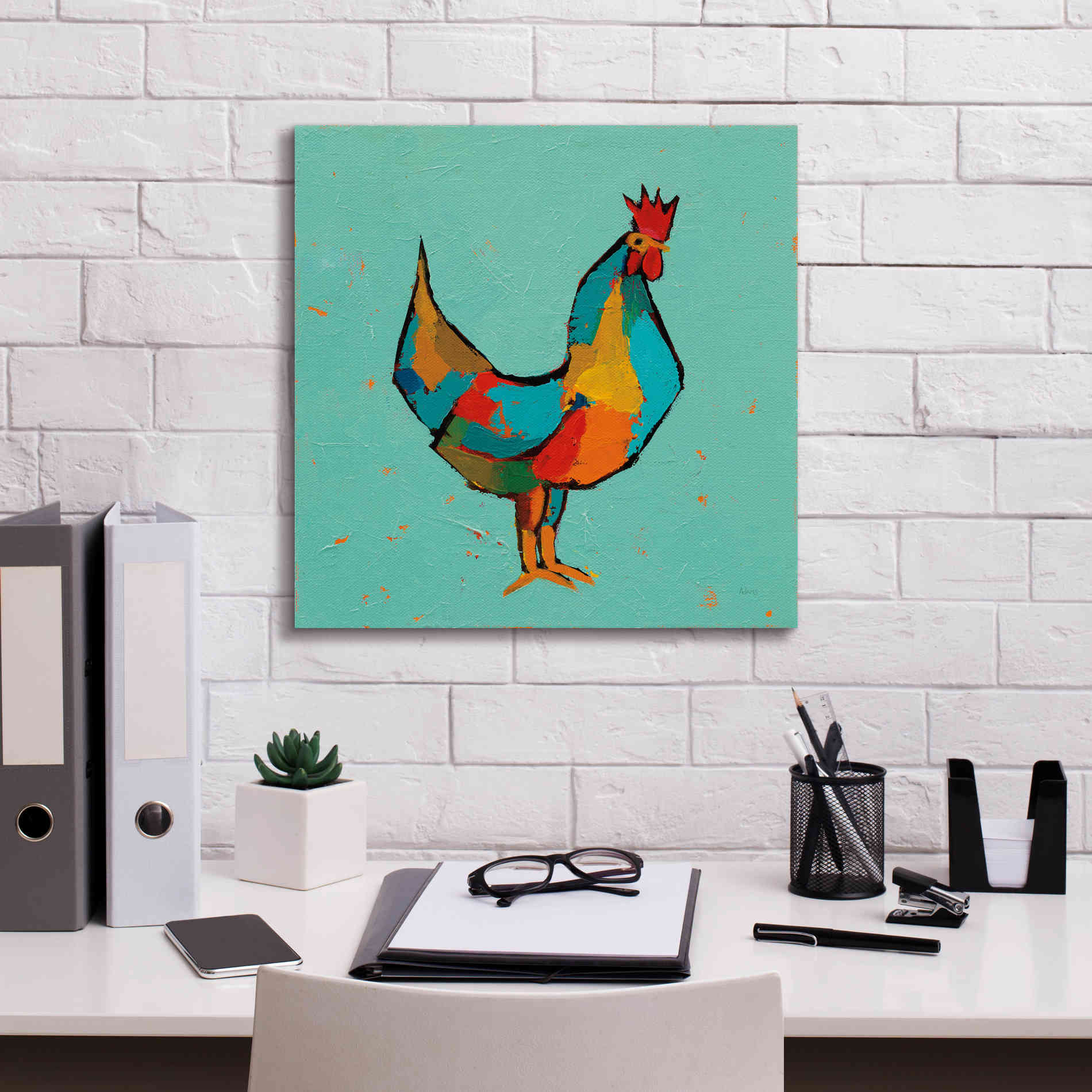 'The Strutter' by Phyllis Adams, Canvas Wall Art,18 x 18