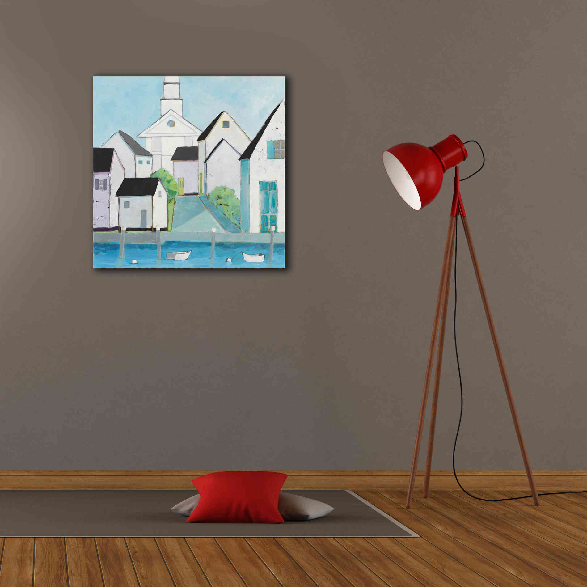 'Harbor Town III No Sign Light' by Phyllis Adams, Canvas Wall Art,26 x 26
