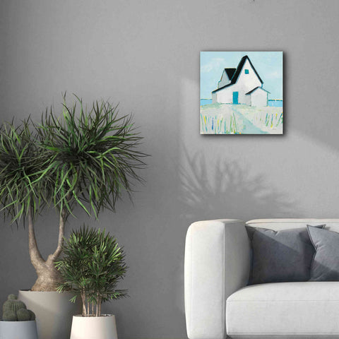 Image of 'Cottage by the Sea Neutral' by Phyllis Adams, Canvas Wall Art,18 x 18