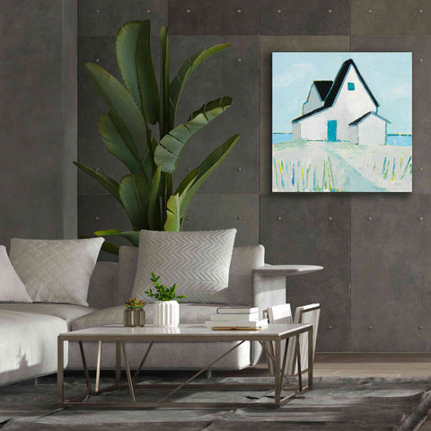 Image of 'Cottage by the Sea Neutral' by Phyllis Adams, Canvas Wall Art,37 x 37