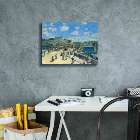 Image of 'Pont Neuf' by Pierre-Auguste Renoir,  Canvas Wall Art,16 x 12