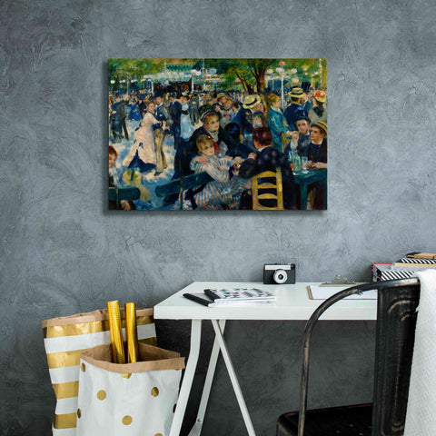Image of 'Dance at Le moulin de la Galette' by Pierre-Auguste Renoir,  Canvas Wall Art,26 x 18