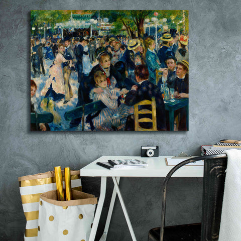 Image of 'Dance at Le moulin de la Galette' by Pierre-Auguste Renoir,  Canvas Wall Art,34 x 26