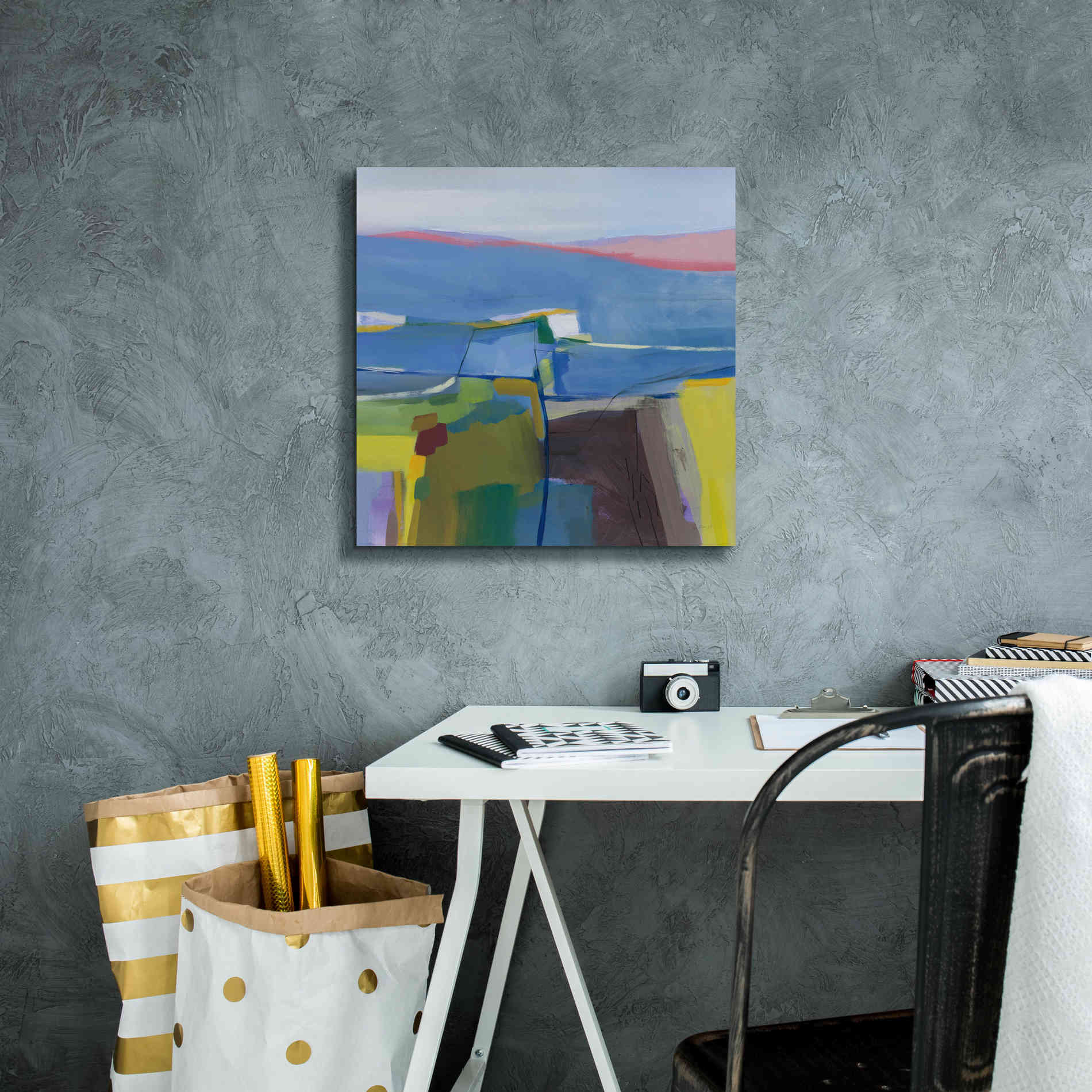 'Hill Side' by Jo Maye, Canvas Wall Art,18 x 18
