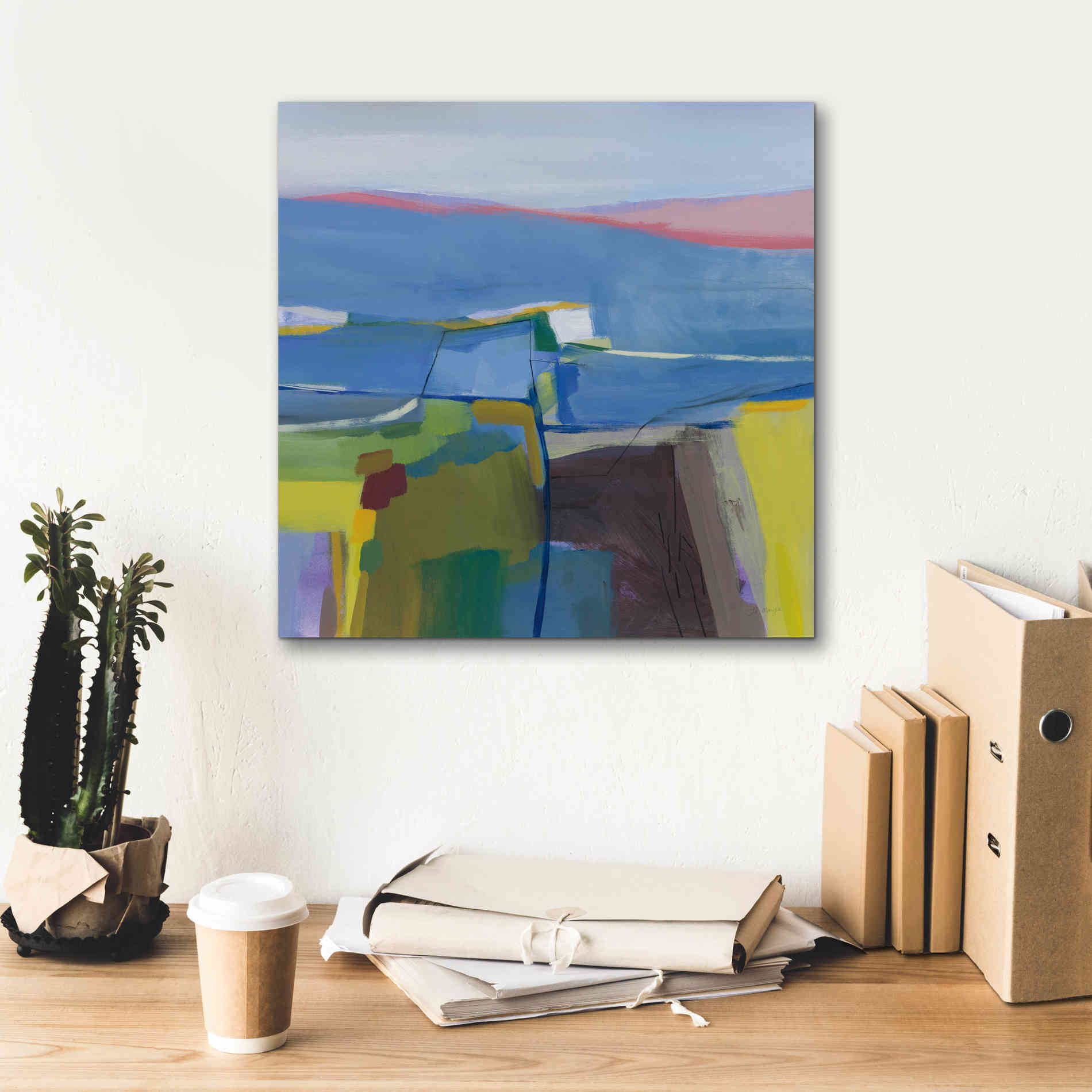 'Hill Side' by Jo Maye, Canvas Wall Art,18 x 18